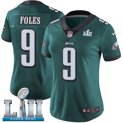 Women Philadelphia Eagles #9 Foles Green Limited 2018 Super Bowl NFL Jerseys->youth nfl jersey->Youth Jersey